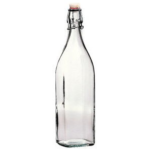 Бутылка «Свинг»; стекло, пластик; 1л; D=90, H=315, L=75, B=75мм; прозрачный 