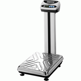 Весы электрические  DL-150 150кг дискретность 50г.; пластик, металл; H=71, L=42, B=61см; 10вт; белый