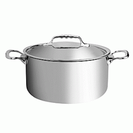 Кастрюля с крышкой ; сталь нержавеющая ; 10.4л; D=28, H=15см; металлический 