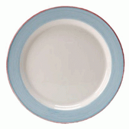 Блюдце «Рио Блю»; фарфор; D=145, H=16мм; белый, синий