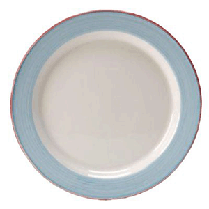 Блюдце «Рио Блю»; фарфор; D=145, H=16мм; белый, синий