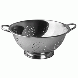 Дуршлаг на подставке «Проотель»; сталь нержавеющая ; D=34, H=14, L=35, B=35см; металлический 