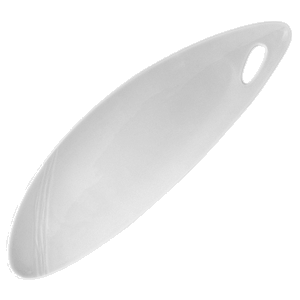 Блюдо овальное «Органикс»; фарфор; H=35, L=520, B=165мм; белый