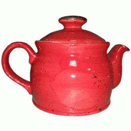 Чайник «Крафт»; фарфор; 425мл; красный