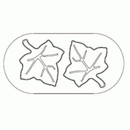 Форма кондитерская  «Лист»; пластик; L=5, B=5см; черный