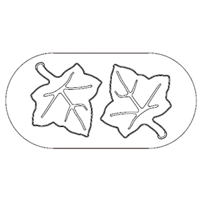 Форма кондитерская  «Лист»; пластик; L=5, B=5см; черный