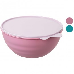 Миска с крышкой; полипропилен ; 2, 8л; D=22, 3, H=10, 5см; в ассорт.