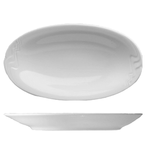 Селедочница «Мелодия»; фарфор; H=35, L=220, B=130мм; белый