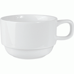 Чашка чайная «Кунстверк»; фарфор; 195мл; D=85, H=55, L=110мм; белый