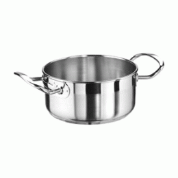 Кастрюля без крышки ; сталь; 3.25л; D=20, H=10.8, L=30.9см; металлический 