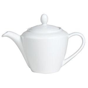 Чайник с крышкой; фарфор; 0, 6л; D=65мм; белый