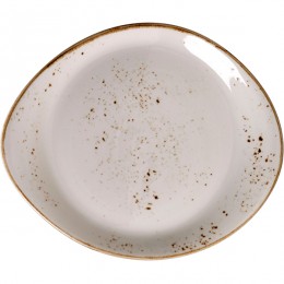 Тарелка мелкая «Крафт»; фарфор; D=255, H=20, L=255, B=205мм; белый