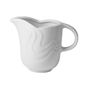 Молочник «Мелодия»; фарфор; 100мл; D=50, H=65, L=95, B=55мм; белый