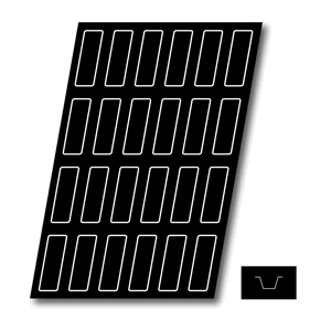 Форма кондитерская  [24шт]; H=2.5, L=60, B=40см