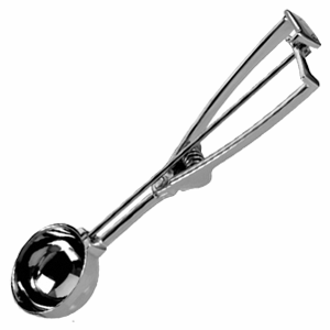 Ложка для мороженого  с механизмом; сталь нержавеющая ; D=40, L=210, B=60мм; металлический 