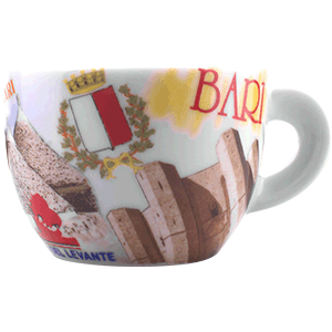 Чашка кофейная с декором капучино «Bella Italia 2»; 190мл; D=85мм