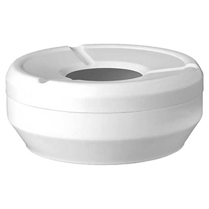 Пепельница; пластик; D=10, H=4см; белый