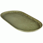 Блюдо овальное  «Серфис»; керамика; H=20, L=355, B=170мм; зеленый 