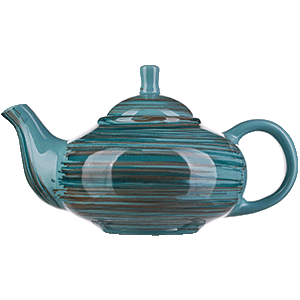 Чайник «Скандинавия»; керамика; 0, 7л; D=14, H=13см; голубой 