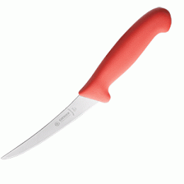 Нож для обвалки мяса; сталь нержавеющая , пластик; L=275/145, B=23мм; красный, металлический 
