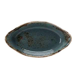 Селедочница «Крафт»; фарфор; H=25, L=200, B=110мм; синий