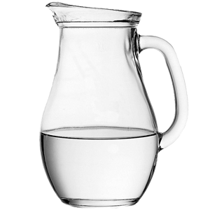 Кувшин; стекло; 1л; D=123, H=200, L=158, B=2мм; прозрачный 