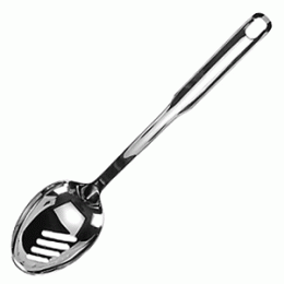 Ложка сервировочная перф.; сталь нержавеющая ; H=5, L=32, B=7см