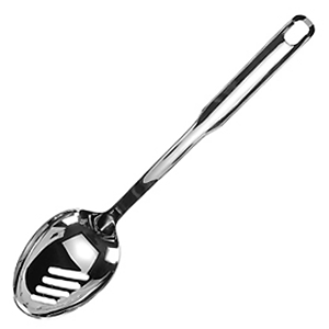 Ложка сервировочная перф.; сталь нержавеющая ; H=5, L=32, B=7см