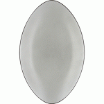 Блюдо овальное  «Экинокс»; керамика; H=40, L=350, B=223мм; серый