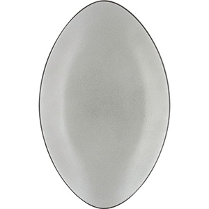 Блюдо овальное  «Экинокс»; керамика; H=40, L=350, B=223мм; серый