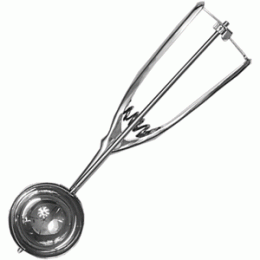 Ложка для мороженого; сталь; D=53, L=220мм; металлический 