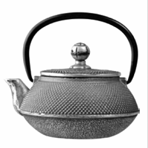 Чайник с ситечком; чугун; 0, 65л; D=87, H=94, L=145мм; черный