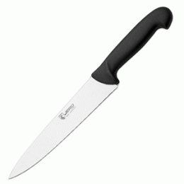 Нож кухонный универсальный; сталь нержавеющая , полипропилен ; H=2, L=33/18.5, B=5см; черный, металлический 