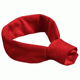 Шарф поварской; полиэстер, хлопок; L=110, B=77см; красный