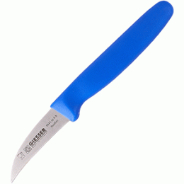 Нож для фигурной нарезки; сталь, пластик; , L=60, B=14мм; синий