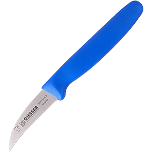 Нож для фигурной нарезки; сталь, пластик; , L=60, B=14мм; синий