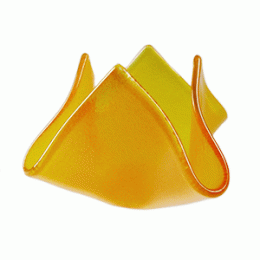 Подсвечник «Флауэ» светл. янтарь; стекло; D=5, H=8, L=10, B=10см; янтарн.