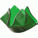 Подсвечник «Флауэ»; стекло; D=50, H=72, B=122мм; зеленый 