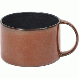 Чашка кофейная; керамика; 190мл; D=80, H=51мм; коричневый , синий