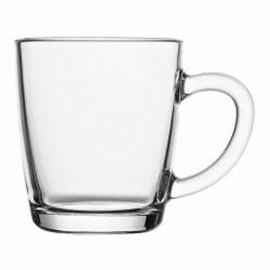Кружка «Бейзик»; стекло; 350мл; D=85, H=95, L=120мм; прозрачный 