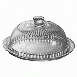 Тортовница с крышкой ; стекло; D=32, H=32см; прозрачный 
