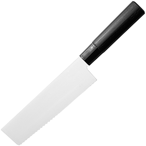 Нож кухонный «Накири»; сталь нержавеющая , дерево; H=29.5, L=16.5, B=4.5см; металлический , черный