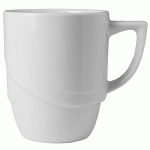 Чашка чайная «Атлантис»; фарфор; 270мл; D=80, H=95, L=110, B=80мм; белый
