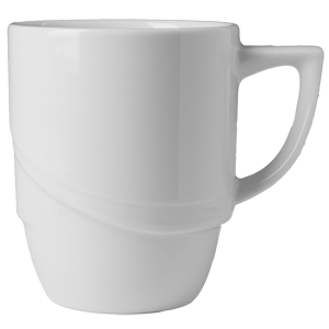 Чашка чайная «Атлантис»; фарфор; 270мл; D=80, H=95, L=110, B=80мм; белый
