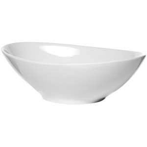 Салатник овальный «Кунстверк»; фарфор; 0, 53л; H=50, L=200, B=125мм; белый