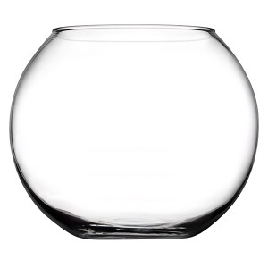 Ваза-шар «Флора»; стекло; 0, 8л; D=80, H=103мм; прозрачный 