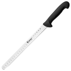 Нож для тонкой нарезки; сталь нержавеющая , полипропилен ; L=40/26, B=2см; черный, металлический 