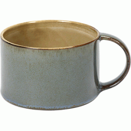 Чашка кофейная; керамика; 190мл; D=80, H=51мм; серый, голубой 