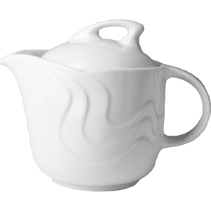 Чайник с крышкой  «Мелодия»; фарфор; 1, 175л; D=22, 9, H=15, 7, B=21, 5см; белый