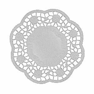 Настол. подкладки кружевная  [1000шт]; бумага; D=10, H=4, L=22, B=10см; белый
